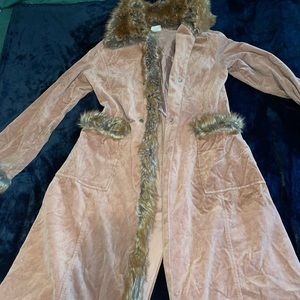 vintage corduroy fur jacket